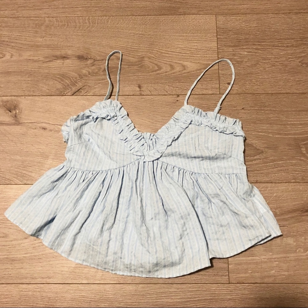 Baby blue crop top